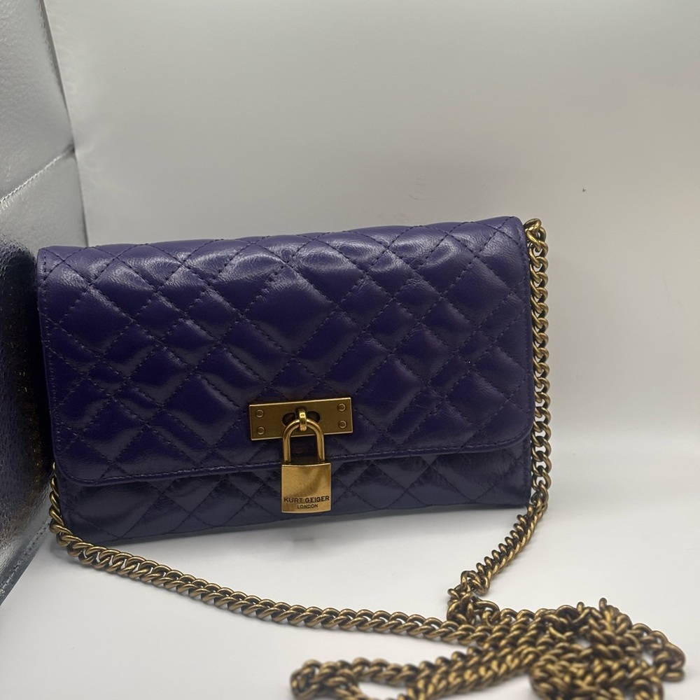 Kurt Geiger London Brixton Quilted Leather Wallet/ Purse  NWOT - Picture 3 of 9